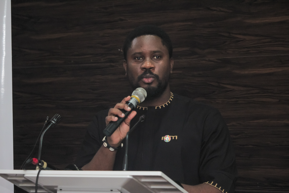 Chinedu Gbulie speaking at the UNESCO convening